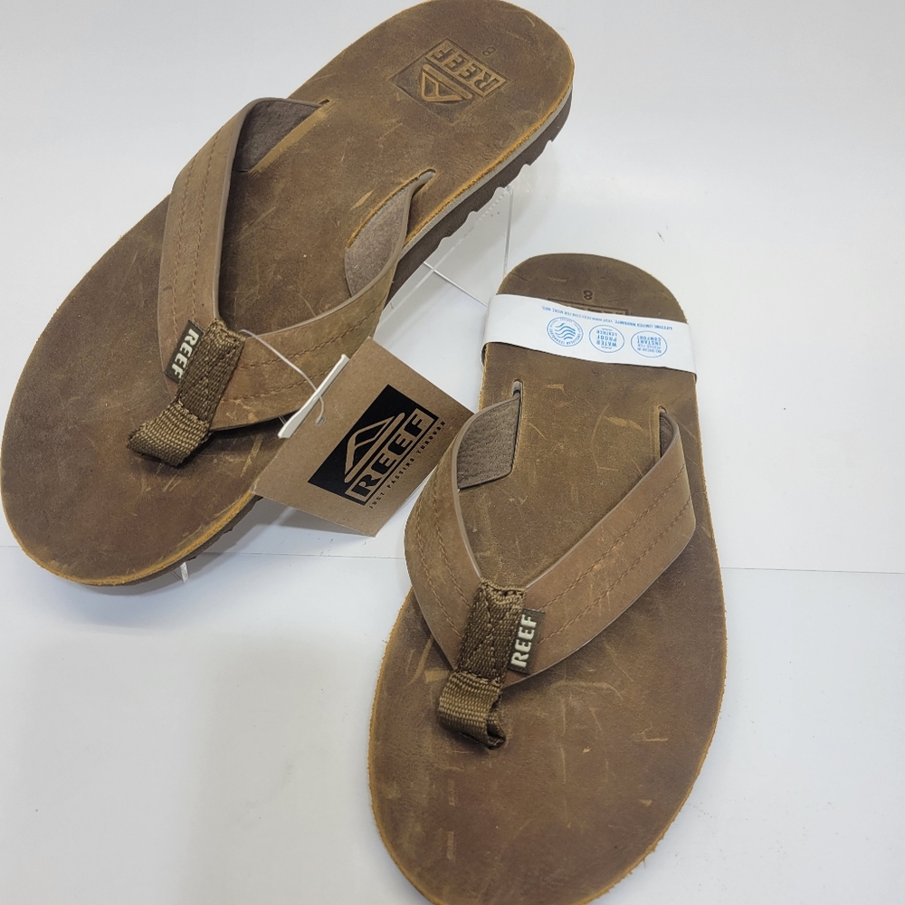 Reef Sandals Mens 8M Brown Voyage LE Thong Flip Flips Waterproof Outdoors